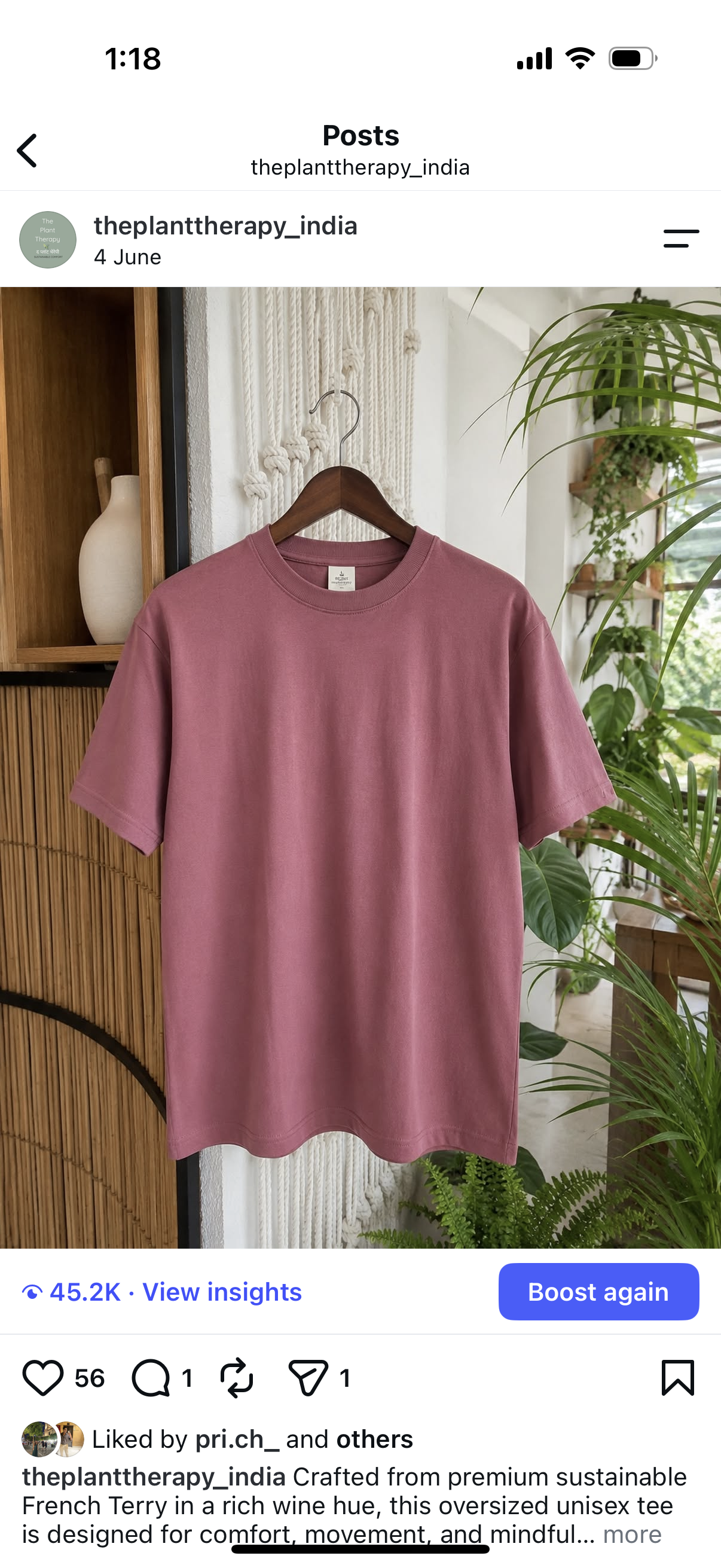 Sustainable Wine colour Terry Tshirt