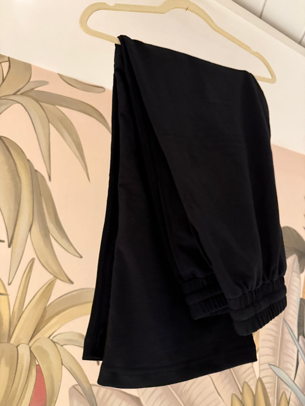 The Midnight Chic Sustainable  Terry Trousers (Black)