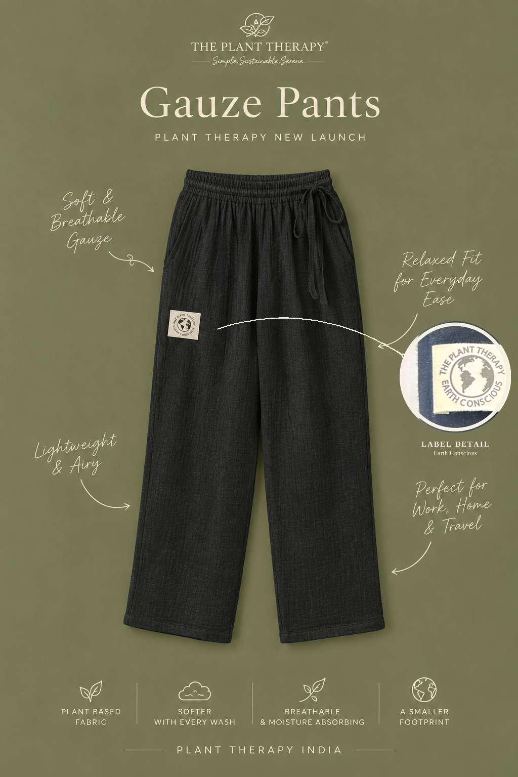 The Noir Gauze trousers