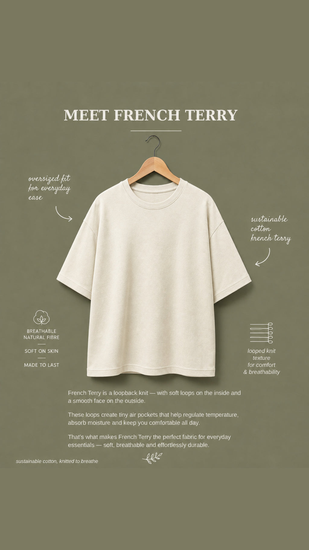 Sustainable Terry Tshirt (off-white)