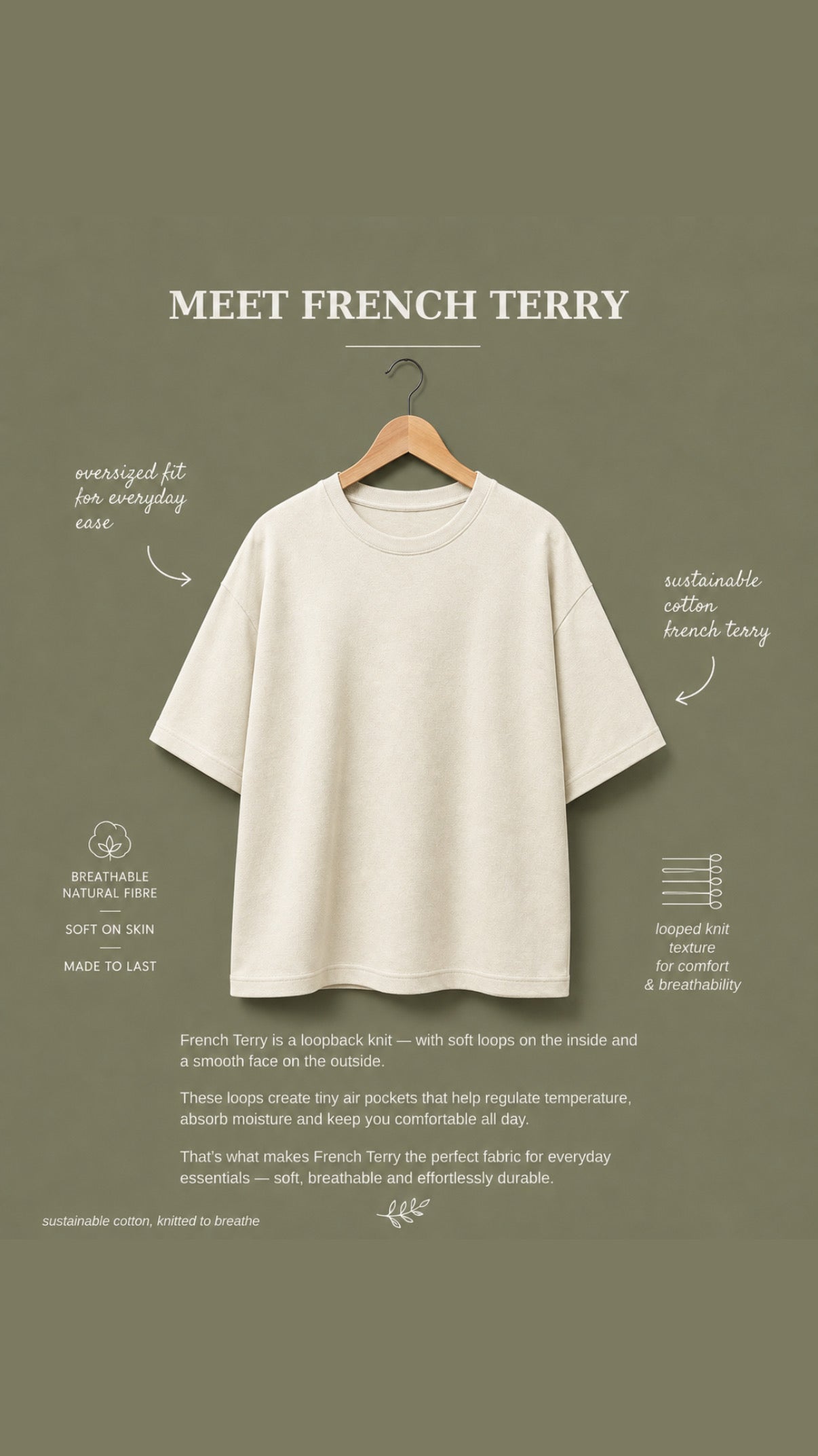 Sustainable Terry Tshirt (off-white)
